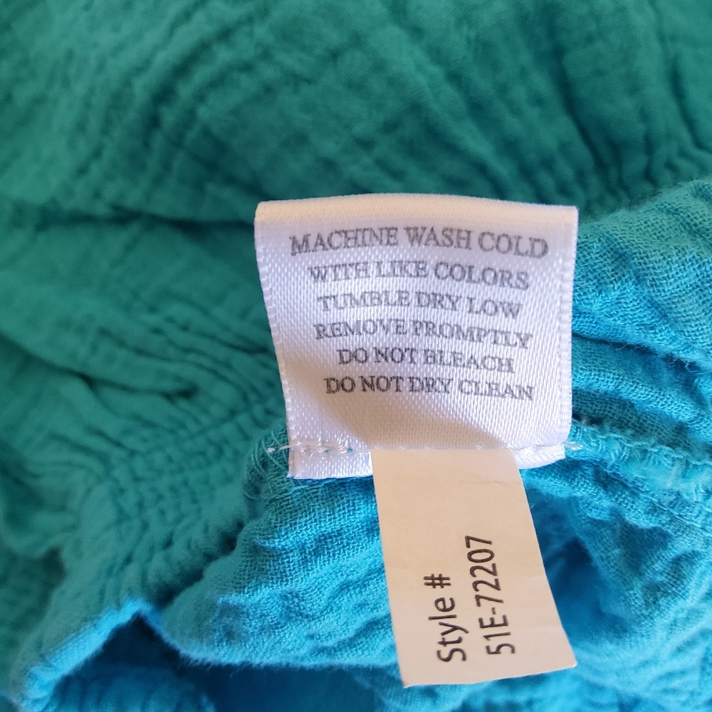 Bobi Strapless Cotton Gauze Tube Top Size M or S  Surf Blue Mermaid Color NWT - Picture 11 of 13
